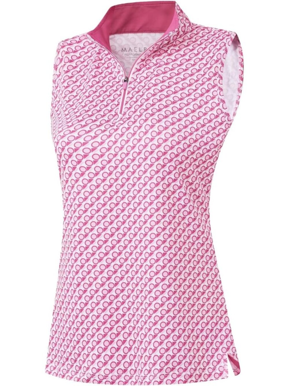 Stylish Women's Sleeveless Golf Polo Shirt - Moisture-Wicking Zip-Up Tennis Tank